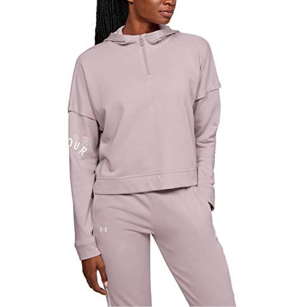 Under Armour Rival Terry Hoodie Pink Size Medium